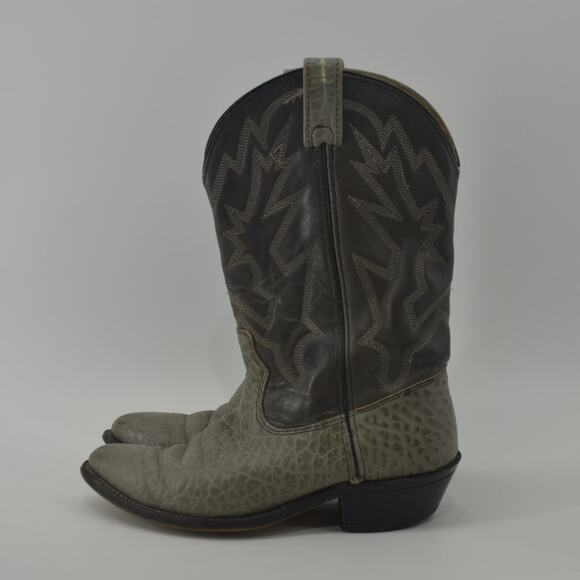 Vintage Stuart McGuire Gray Western Cowboy Boots Size 10 - Picture 11 of 14